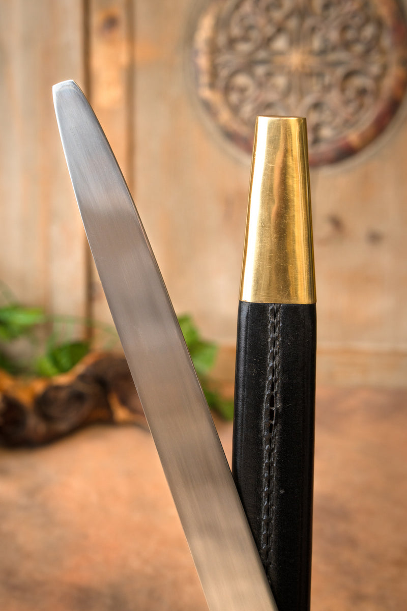 Langzzwaard met leren schede, bot (battle-ready)