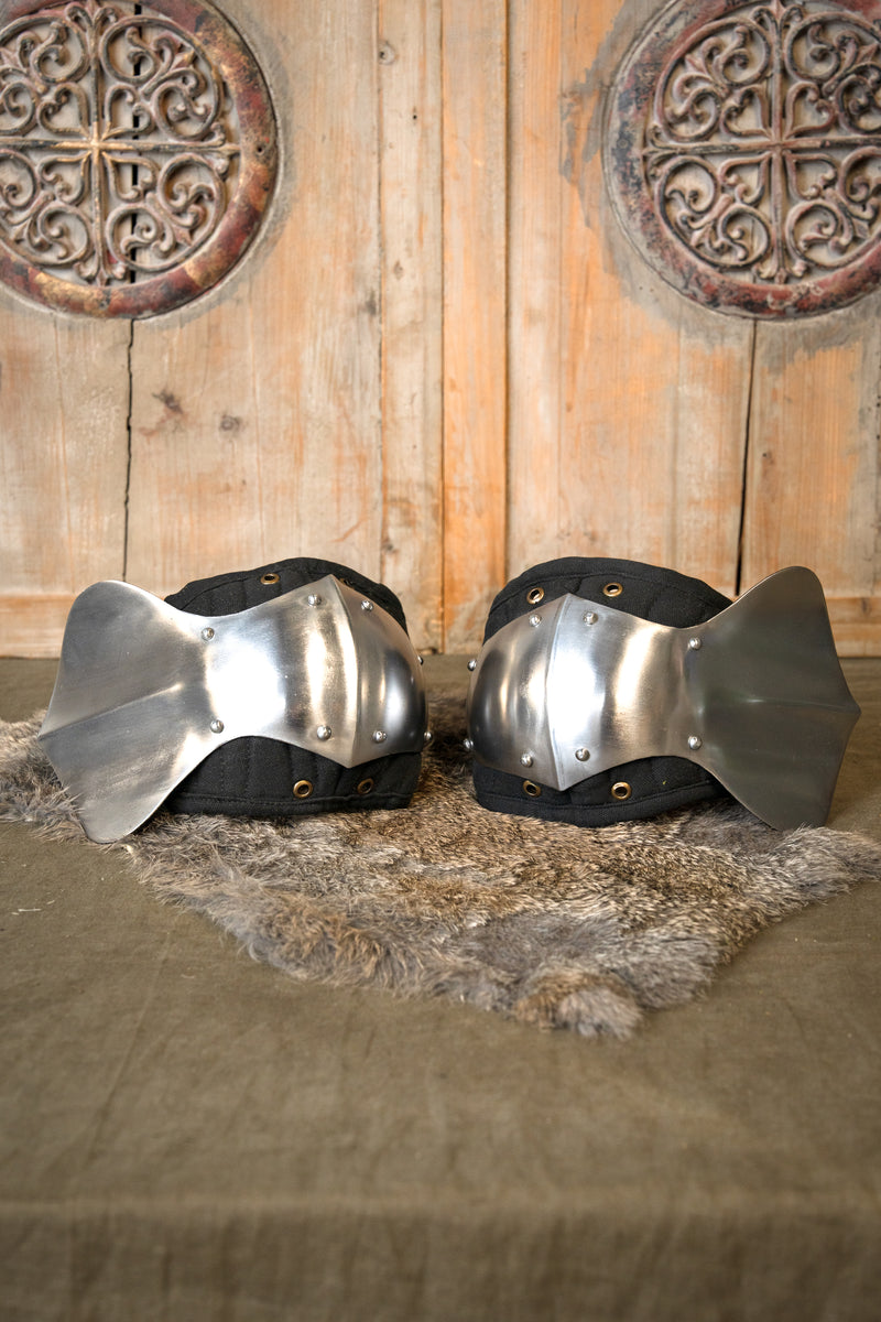 Poleyns medievales, rodilleras con rondeles, 1.6 mm 