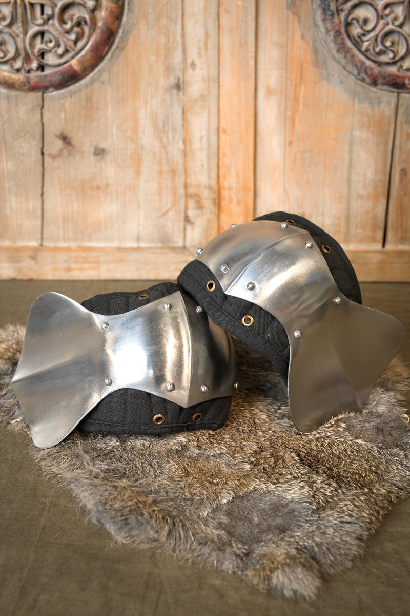 Poleyns medievales, rodilleras con rondeles, 1.6 mm 