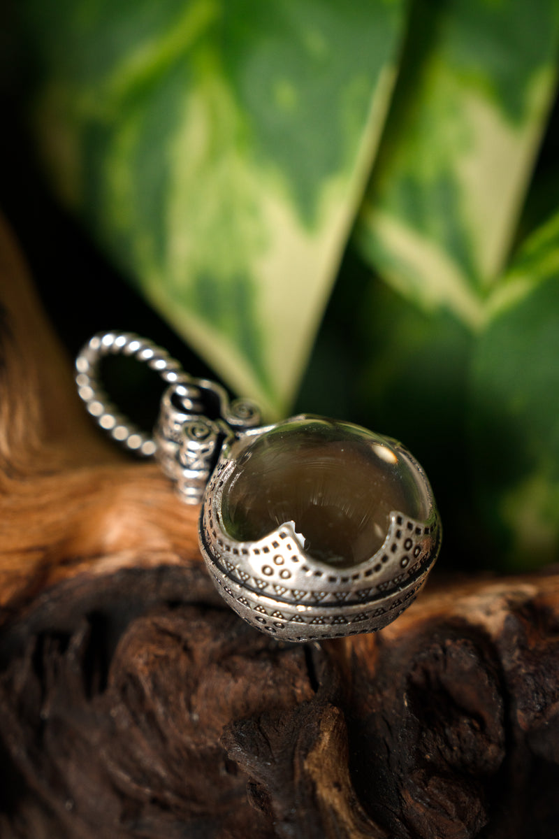 Gotland Vikingbergkristal L, verzilverd brons