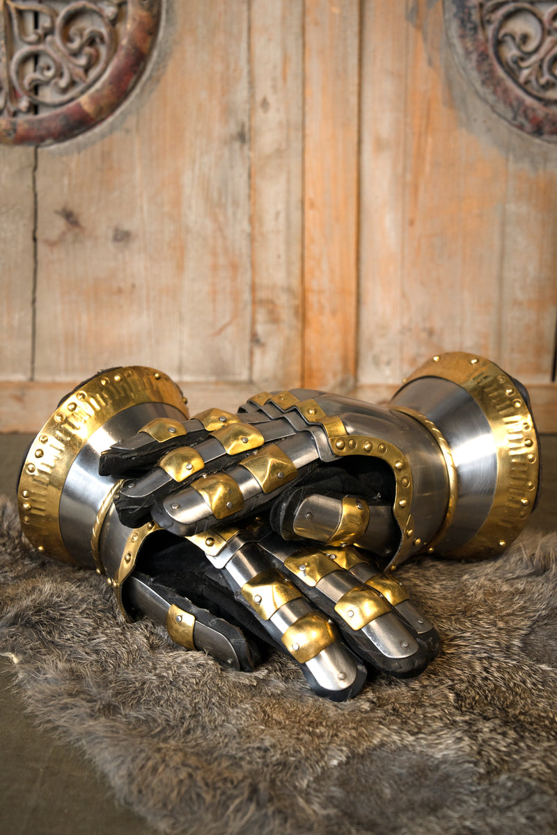 Guantes de reloj de arena medievales Churburg, 1.2 mm 