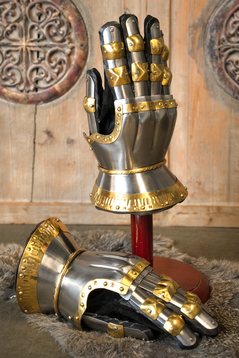 Guantes de reloj de arena medievales Churburg, 1.2 mm 