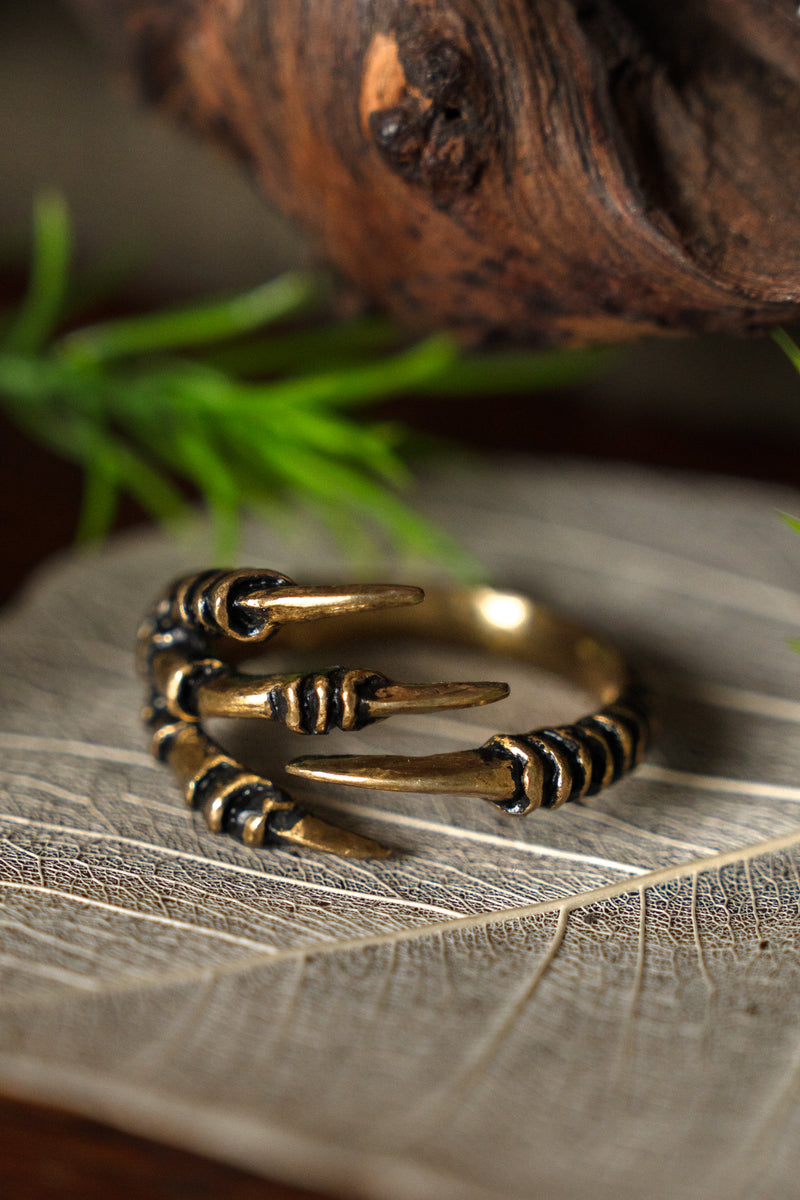 Vikingring ravenklauw, brons