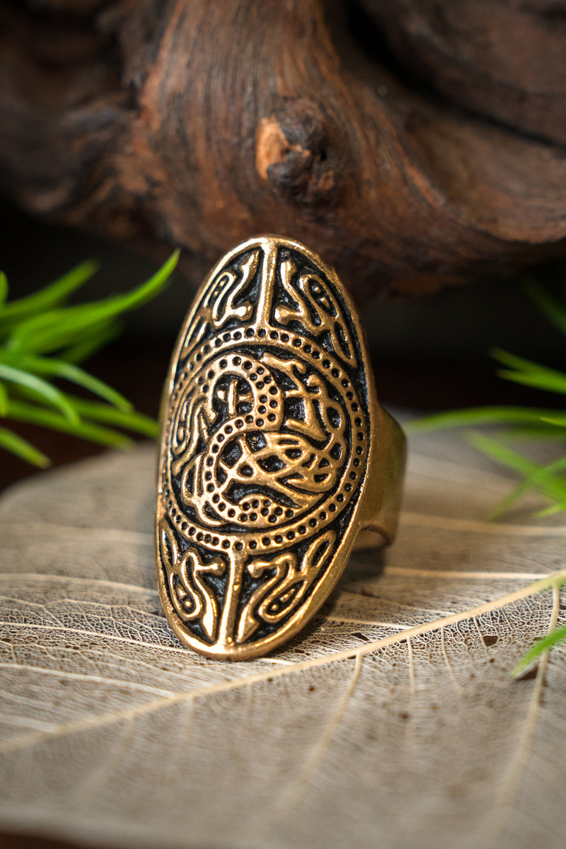 Anillo sajón Trewhiddle, bronce 