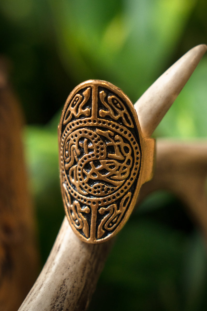 Anillo sajón Trewhiddle, bronce 