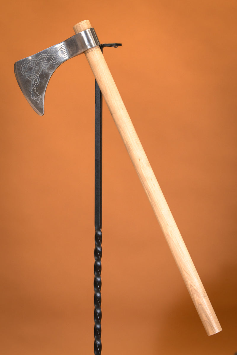 Wikinger-Axt, Skeggox, graviert, Typ C, semi-scharf 