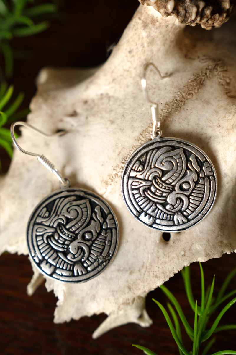 Viking øreringe Birka, forsølvet bronze 