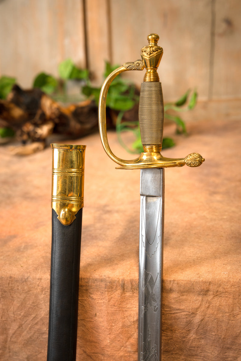 Officier britannique spadroon 1796, semi-tranchant 