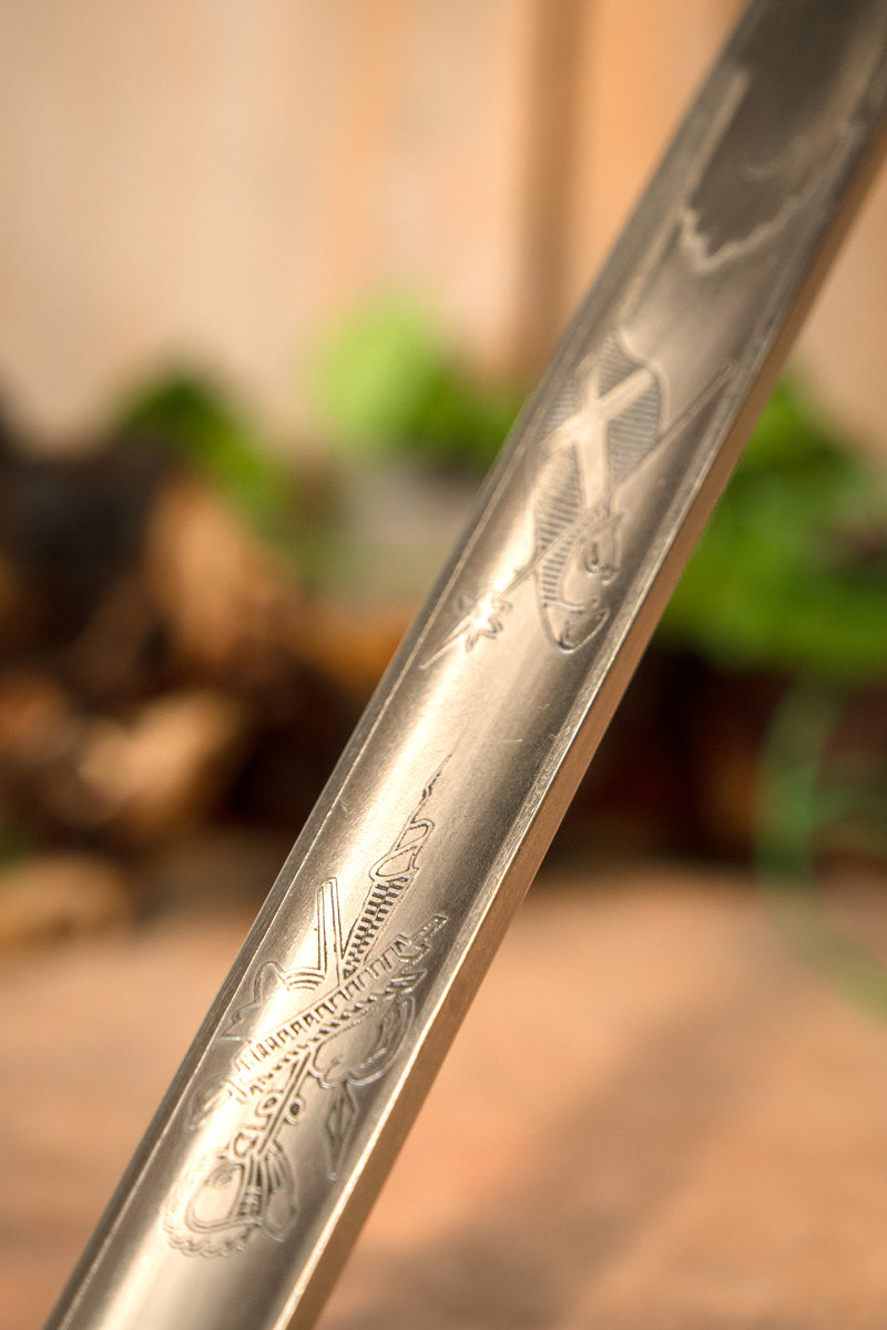 Officier britannique spadroon 1796, semi-tranchant 