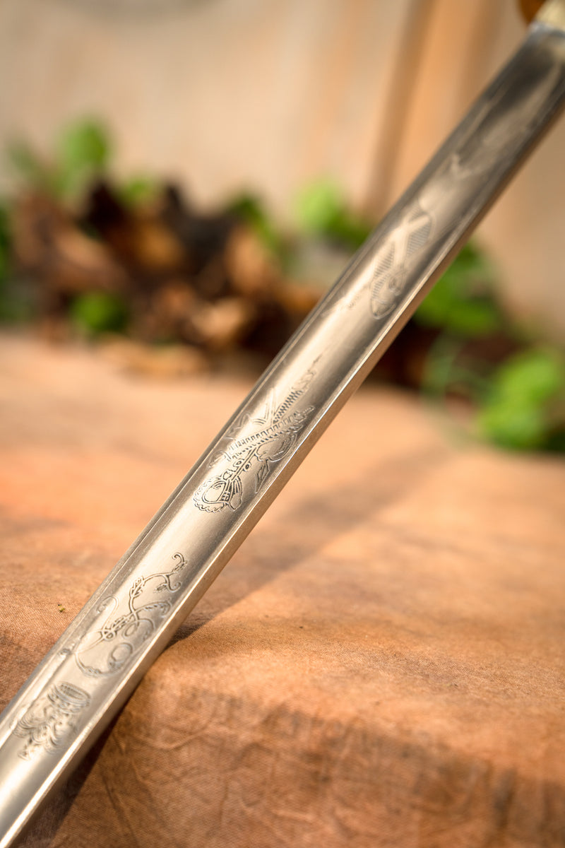 Officier britannique spadroon 1796, semi-tranchant 