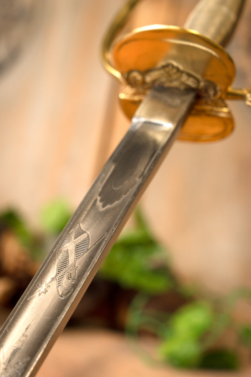 Officier britannique spadroon 1796, semi-tranchant 