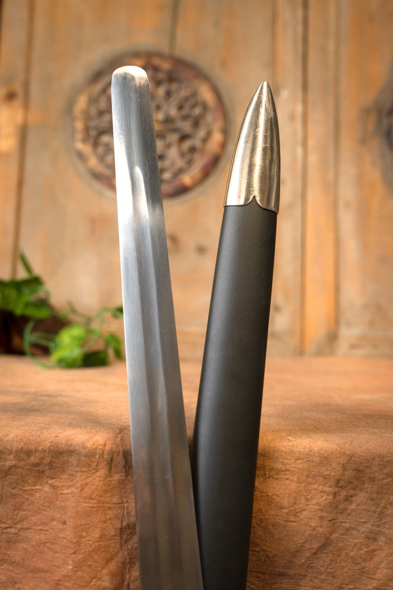 Viking sword Olaf with scabbard, semi-sharp