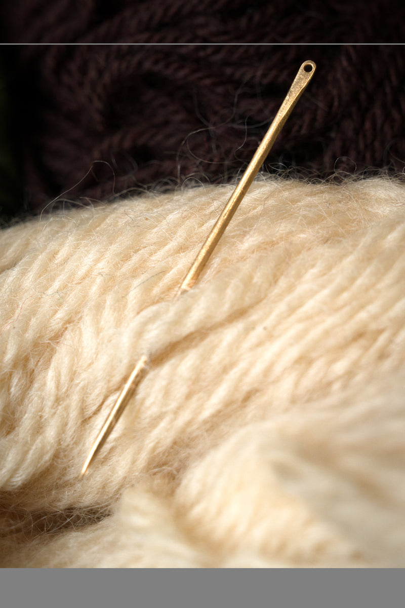 Messingen naald 7 cm, prijs per stuk