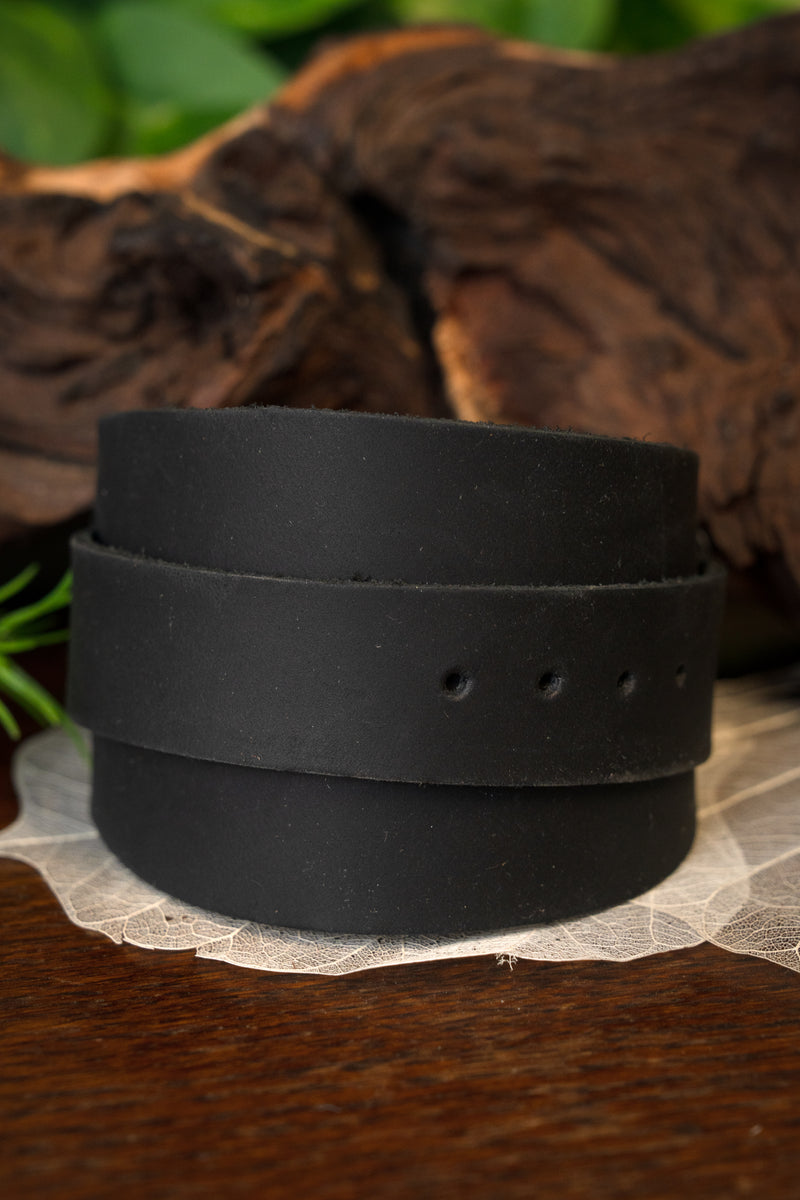 Armband met gespen, zwart, leer