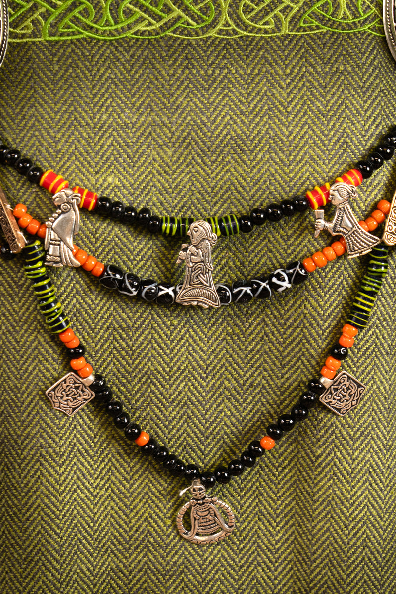 Cuentas de vidrio, 10 piezas, naranja 