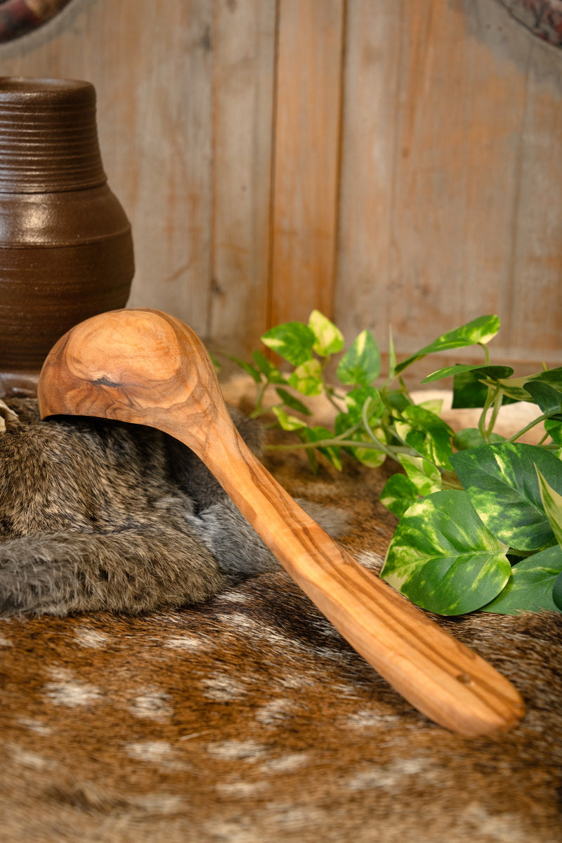 Olijfhouten opscheplepel, 30 cm