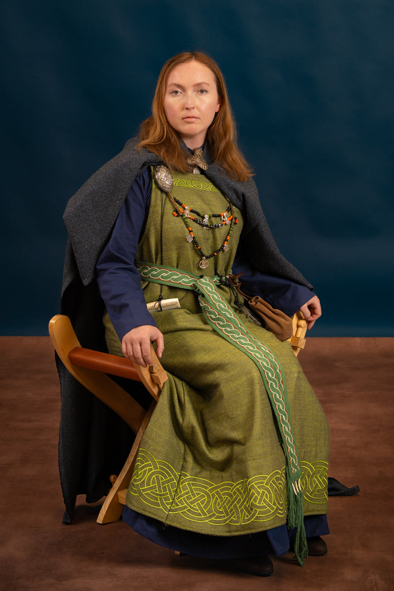 Hangeroc Alva vissegraatmotief groen