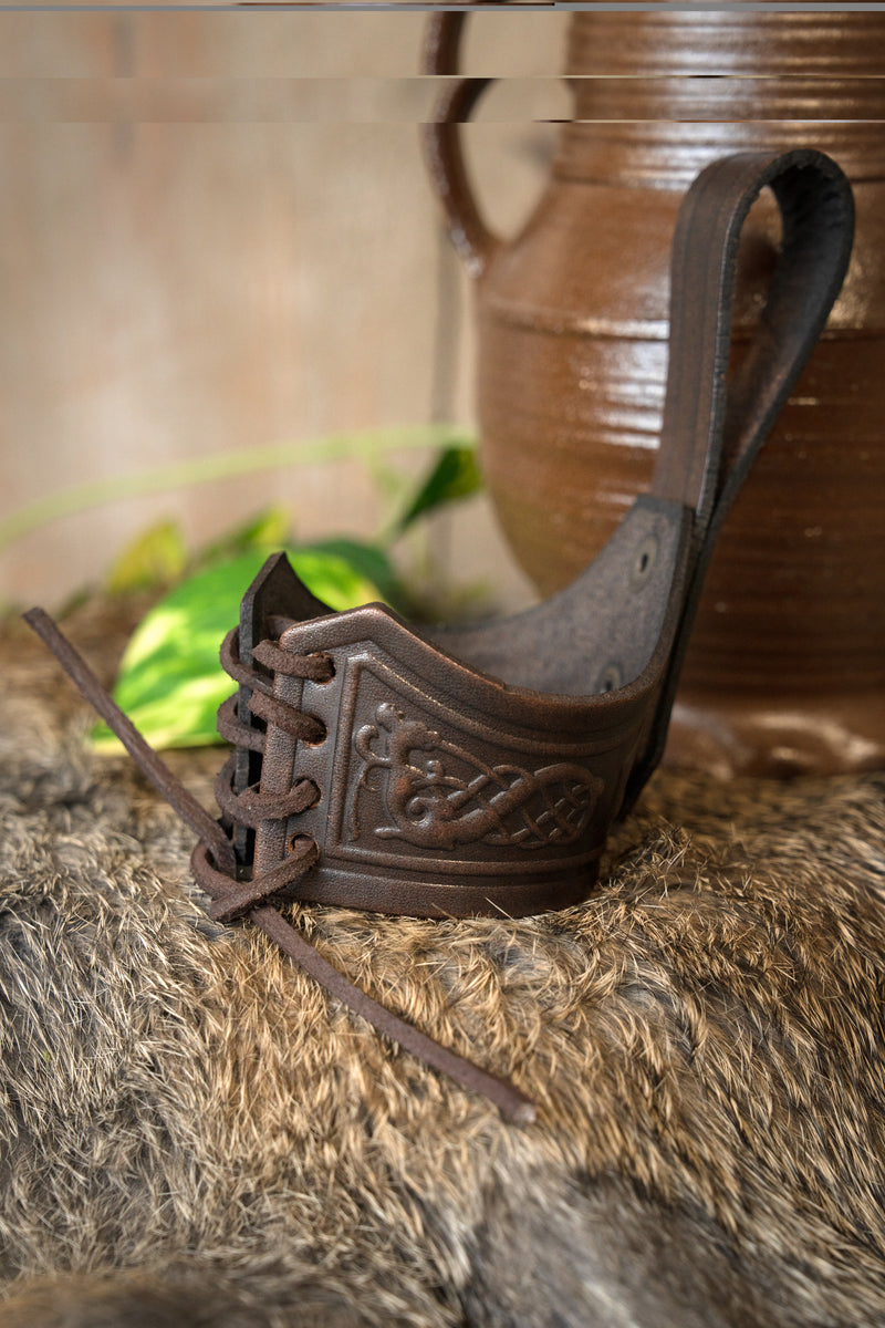 Corne à boire support Castagir brun 