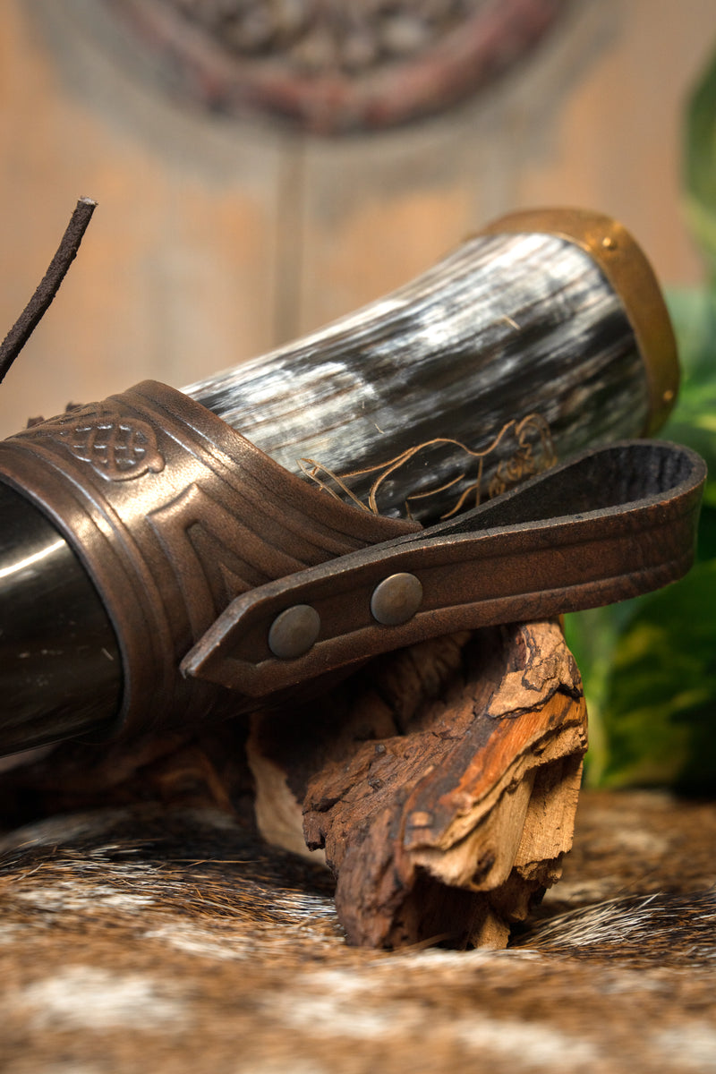 Corne à boire support Castagir rouge 