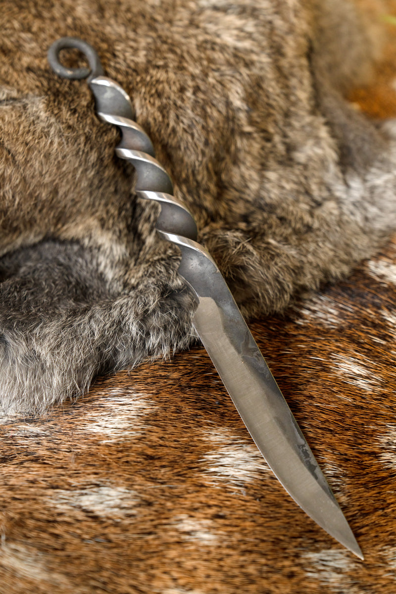 Mes en vork met gedraaide grip, roestvrij staal