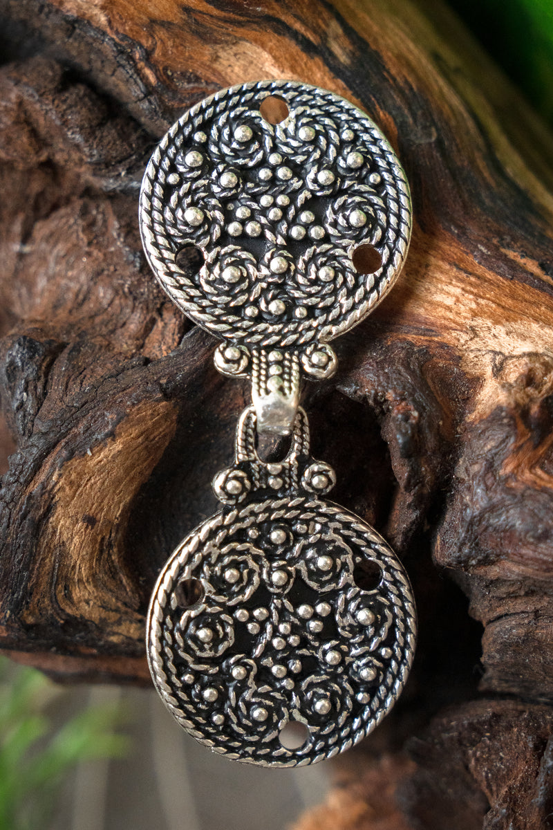 Viking mantelsluiting Birka, verzilverd brons