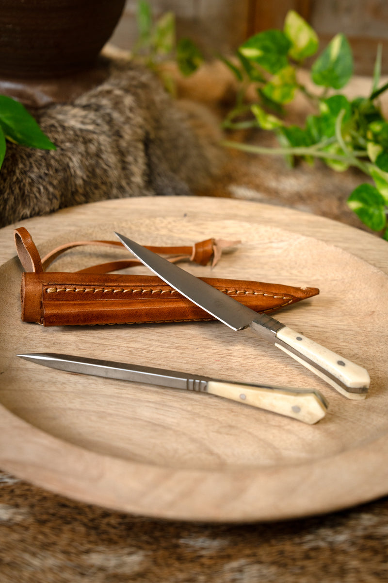 14e-15e eeuwse bestekset benen grip, klein