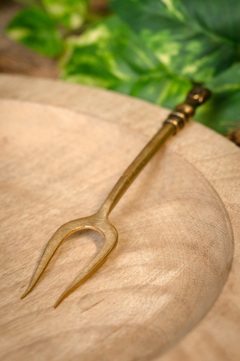 Middeleeuwse vork met meisjeshoofd