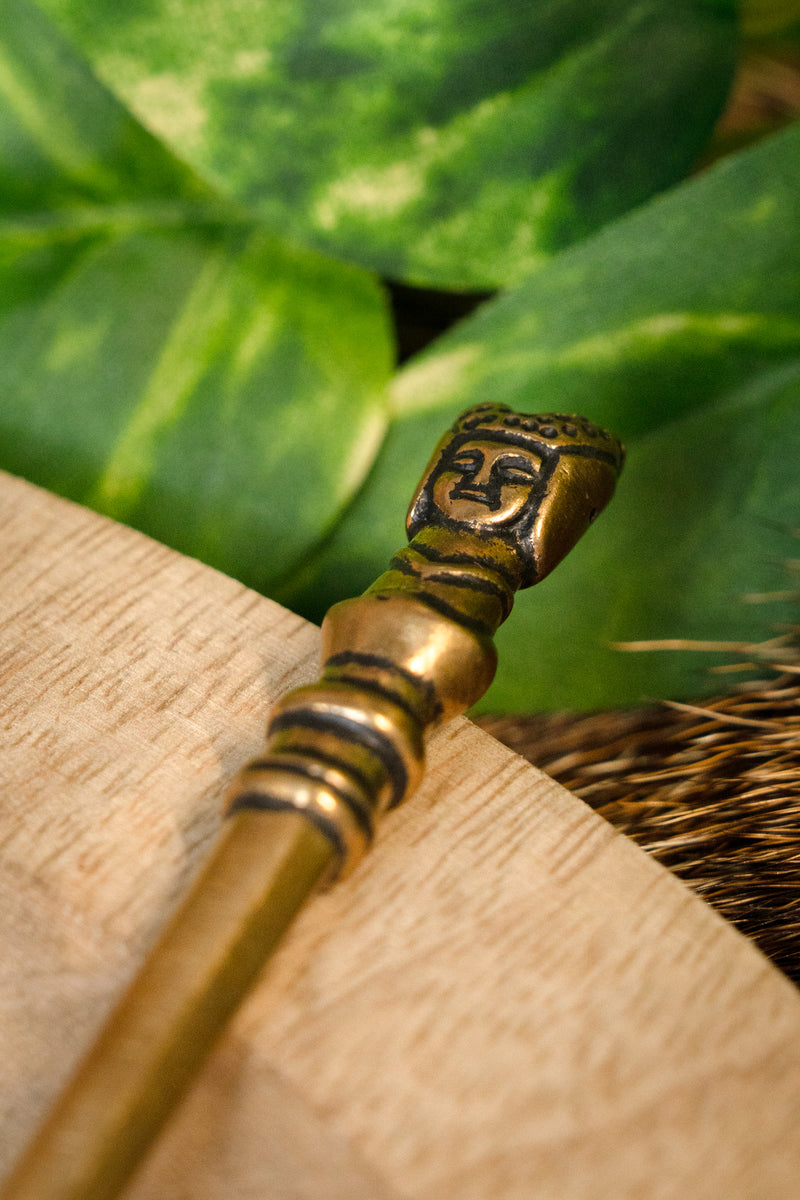 Middeleeuwse vork met meisjeshoofd