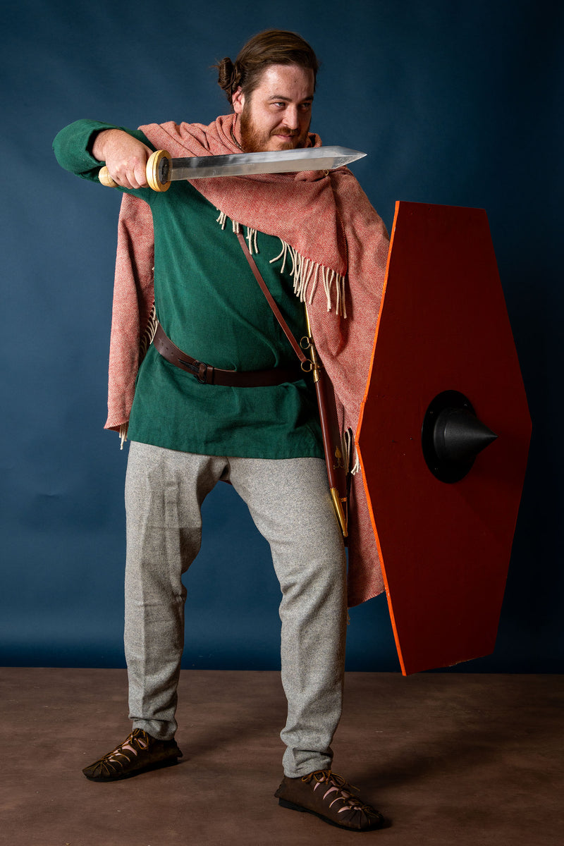 100% wollen deken / mantel, vissegraat, roest