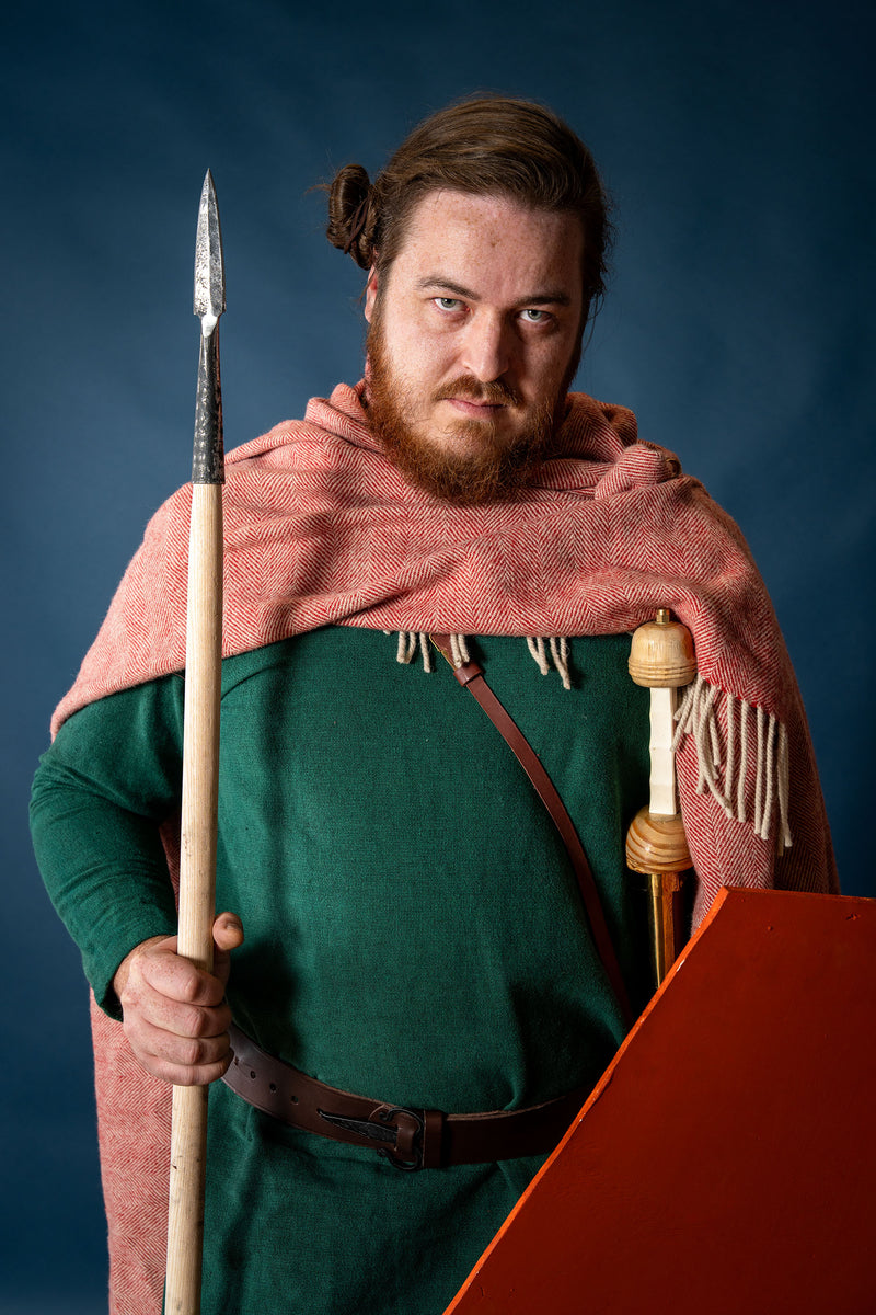 100% wełniany koc / płaszcz, bachor rybacki, rdza