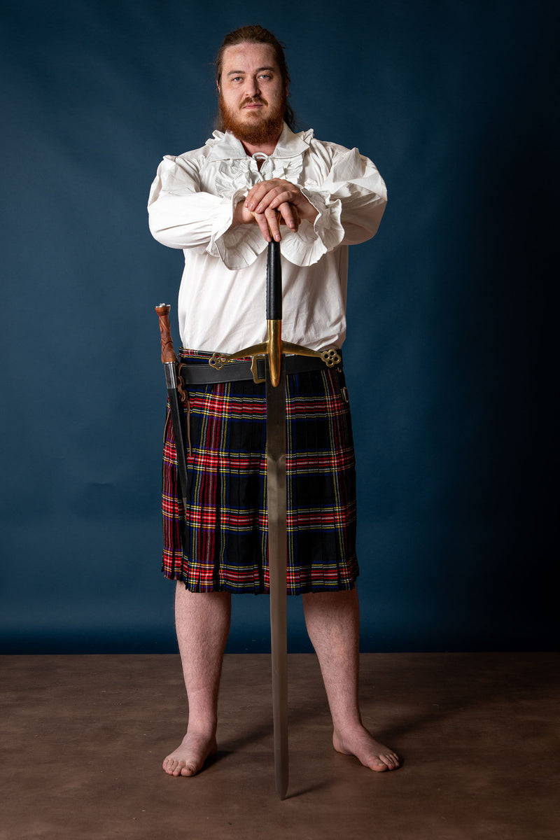 Schotse claymore met messingen pareerstang, semi-scherp