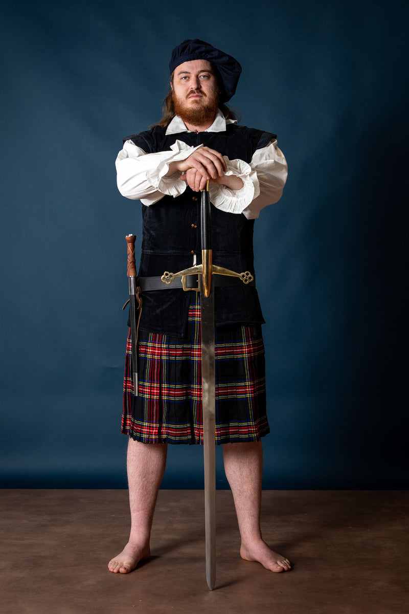 Schotse claymore met messingen pareerstang, semi-scherp