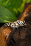 Viking baardkraal Haithabu, verzilverd brons