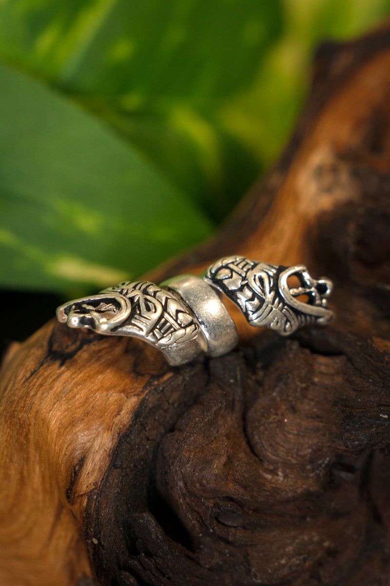 Viking baardkraal Haithabu, verzilverd brons