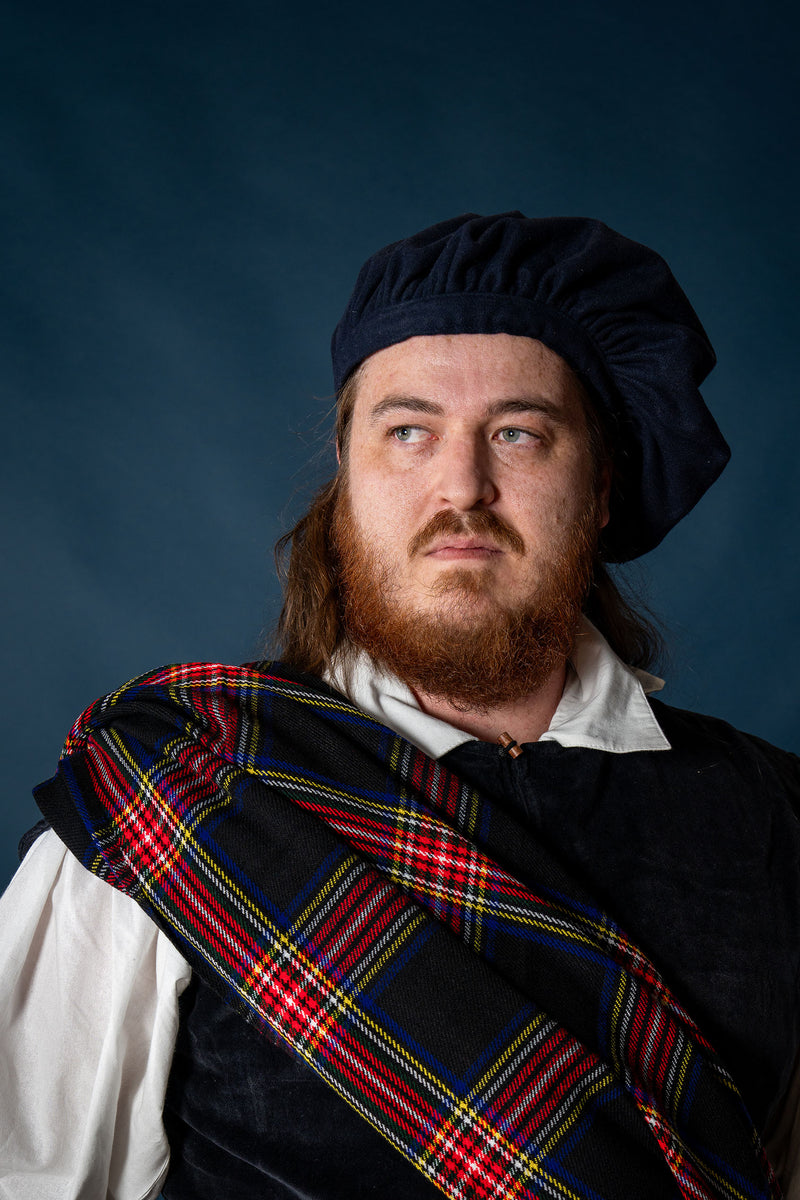 Barett Stefan Wollmischung, blau 