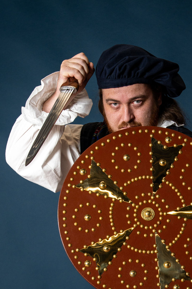 Beret Stefan, wool blend, blue