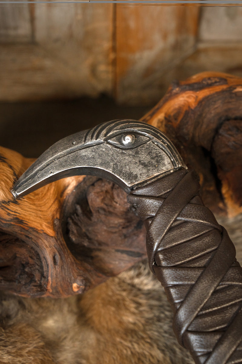 Set Viking bijl en mes, semi-scherp