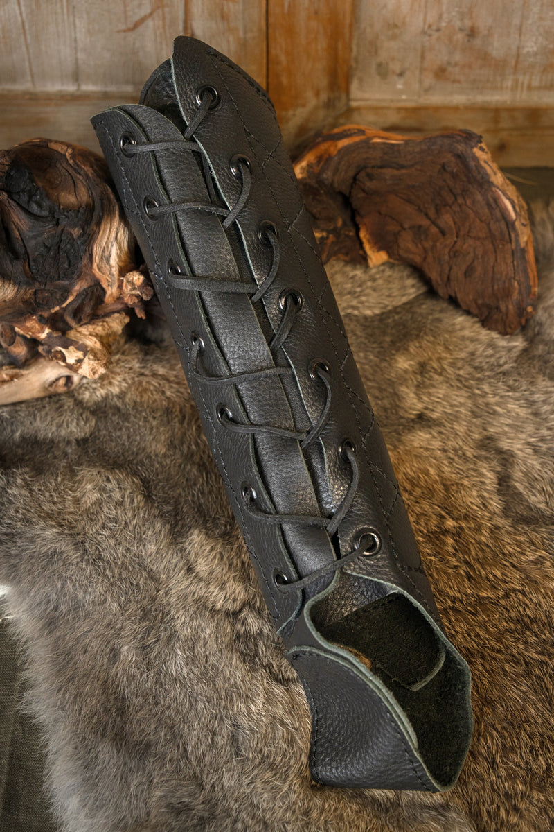 Boogschutter bracer rechterhand, zwart