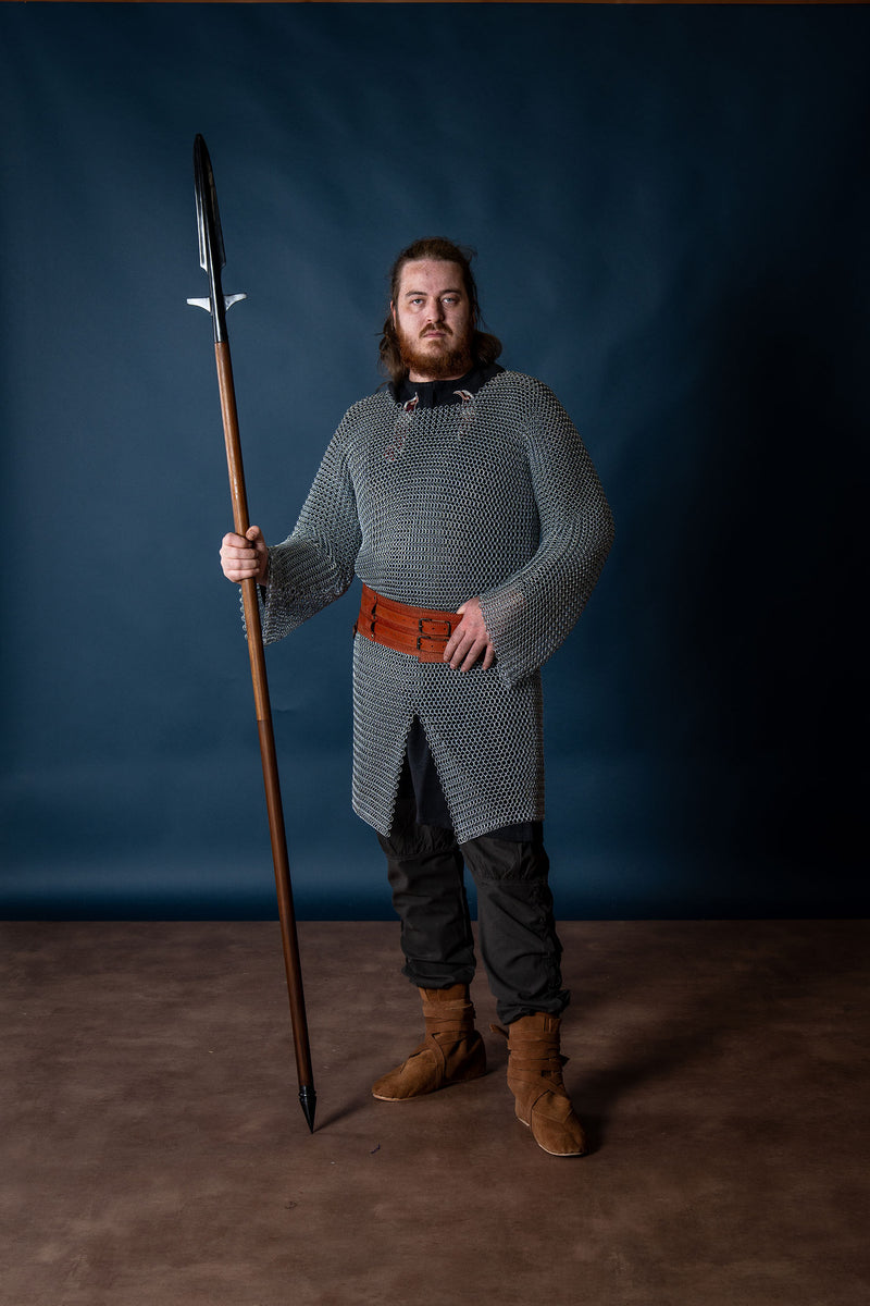 Hauberk met split, verzinkt, ongeklonken 10 mm