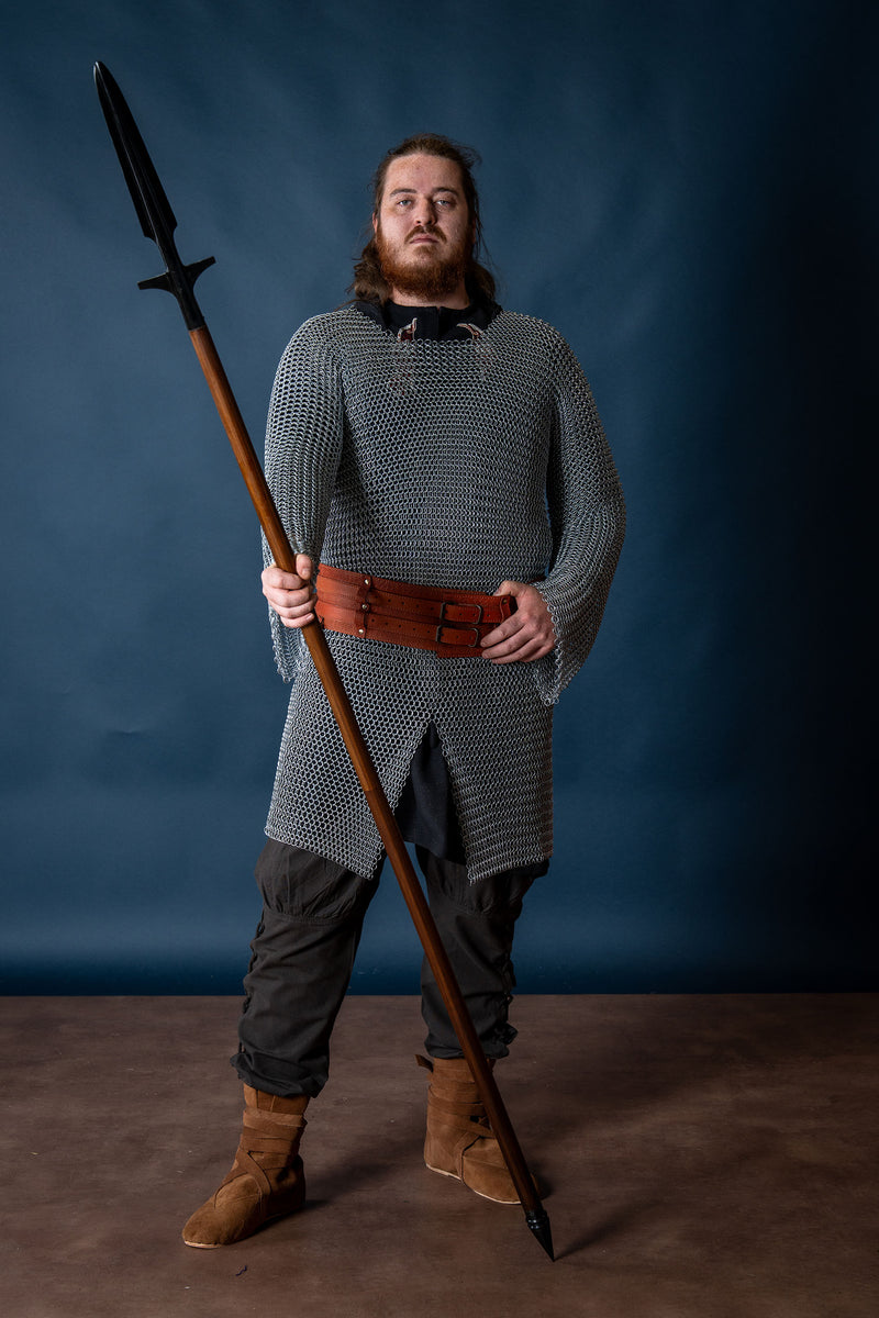 Hauberk met split, verzinkt, ongeklonken 10 mm