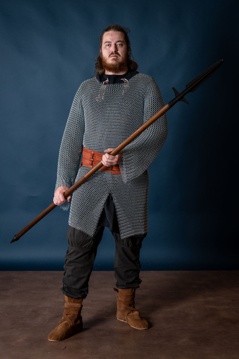 Hauberk met split, verzinkt, ongeklonken 10 mm