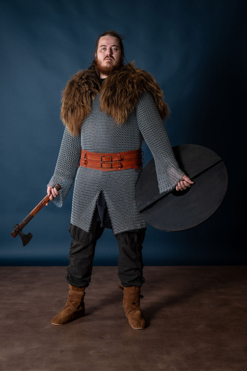 Hauberk met split, verzinkt, ongeklonken 10 mm