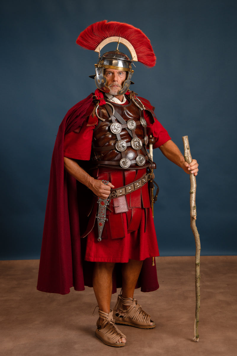 Romeinse helmkam, rood