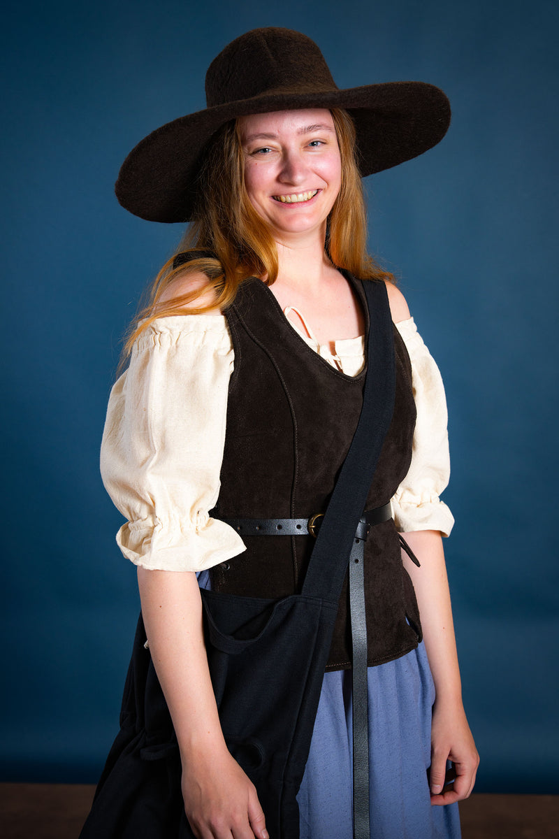 Lisa leren lijfje, bruin