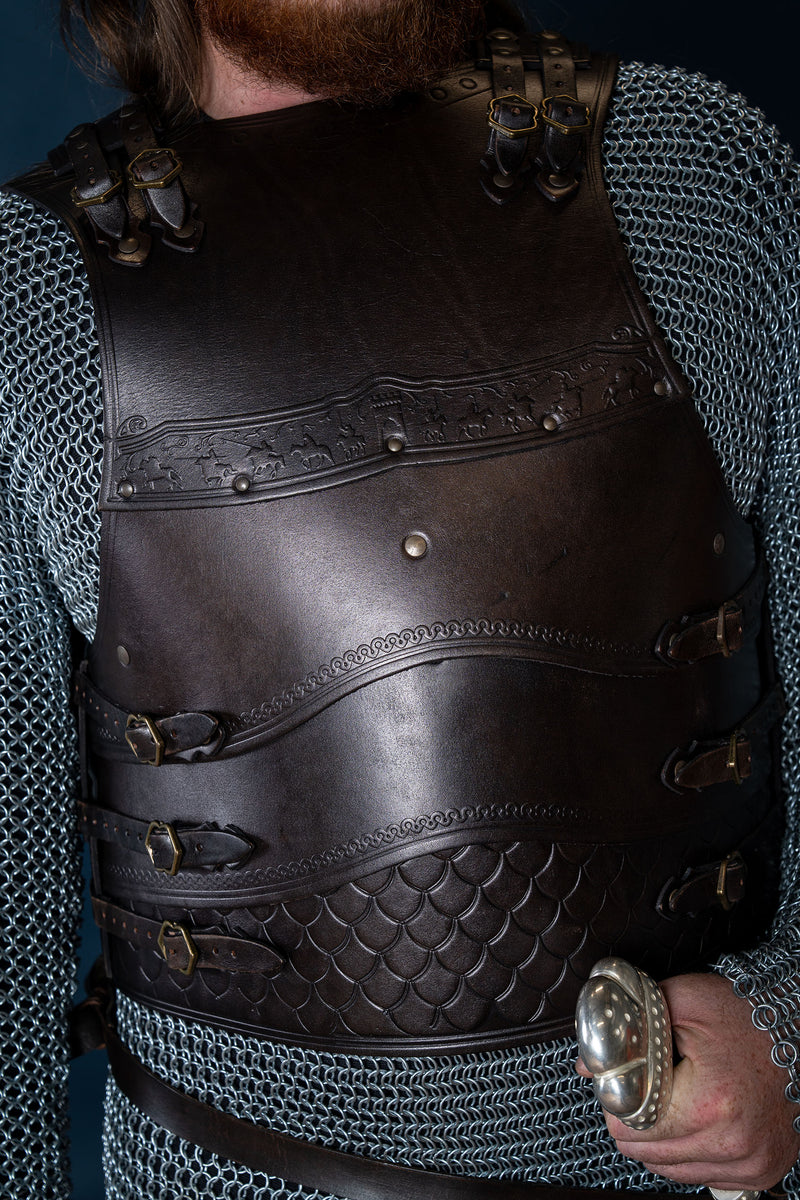 Cuir cuirasse Gawain, noir 
