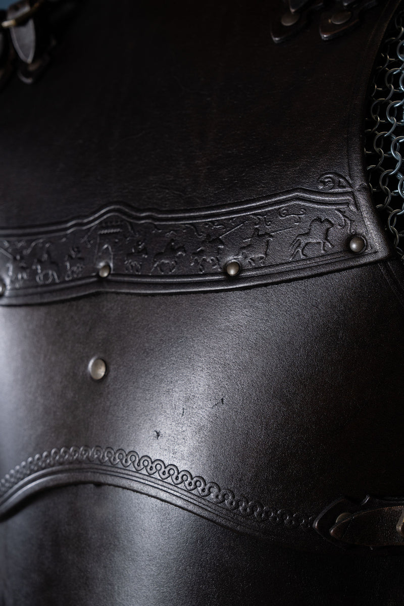 Cuir cuirasse Gawain, noir 