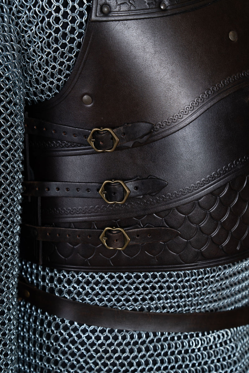 Cuir cuirasse Gawain, noir 