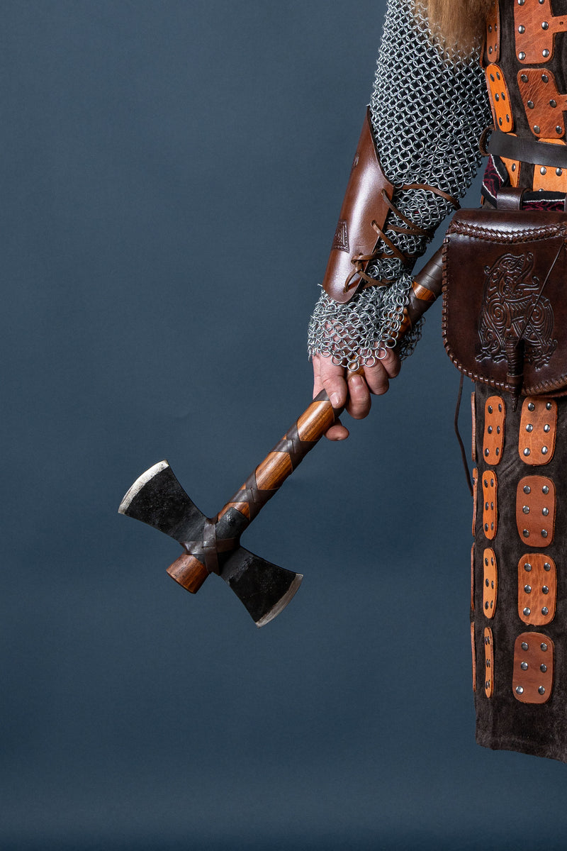 Dubbele Vikingbijl Floki, semi-scherp