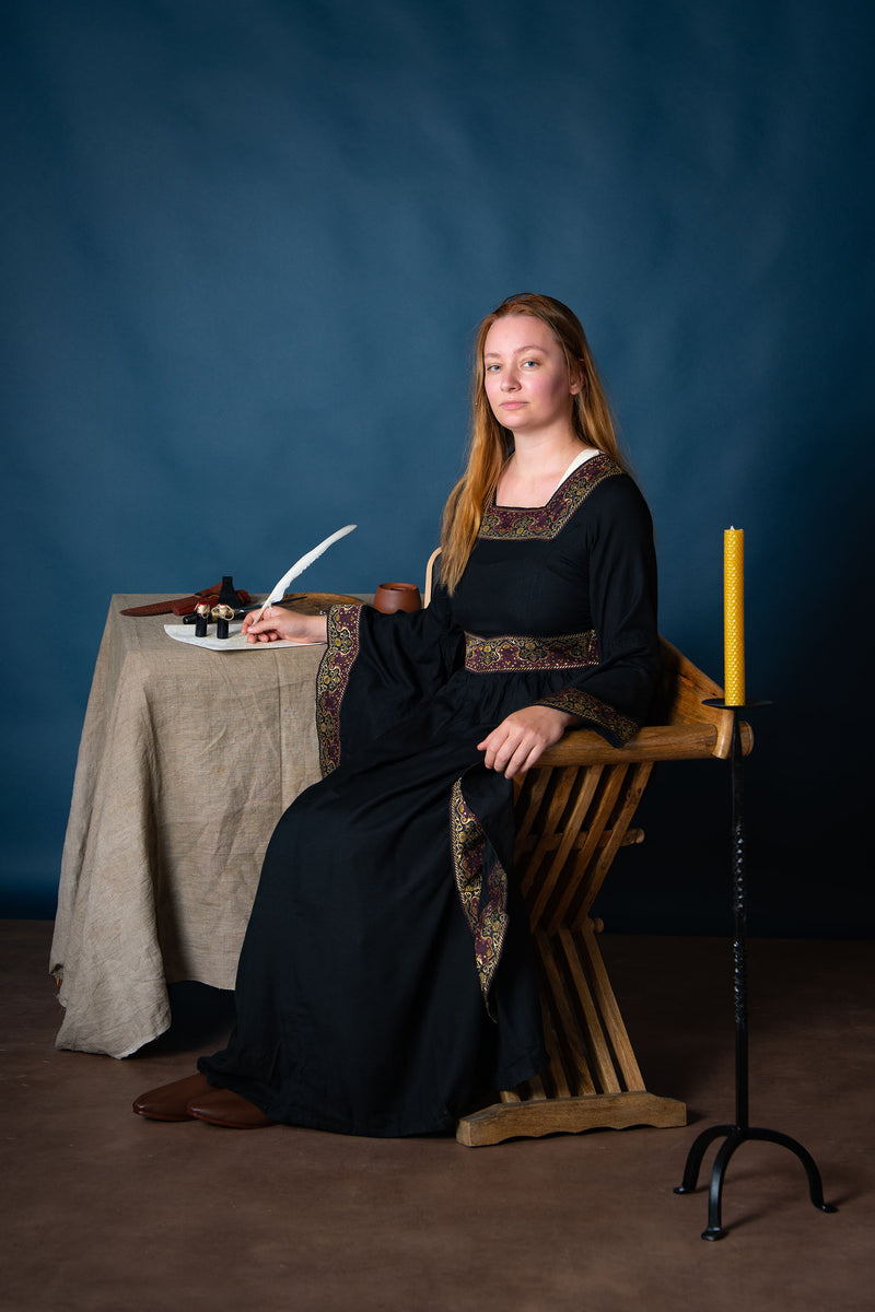 Medieval dress Eleonora, black