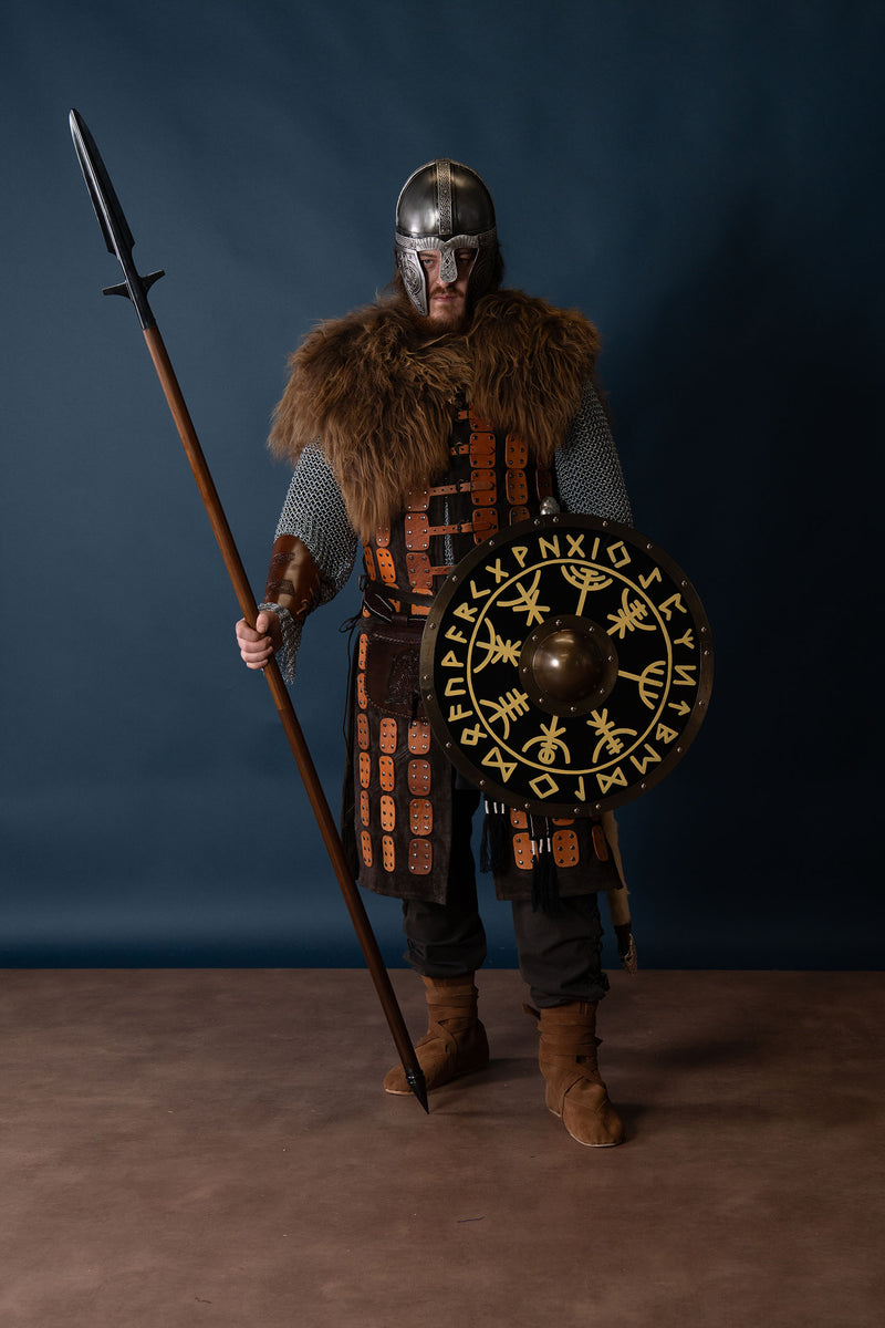 Viking spear with wings (demontable shaft), semi-sharp